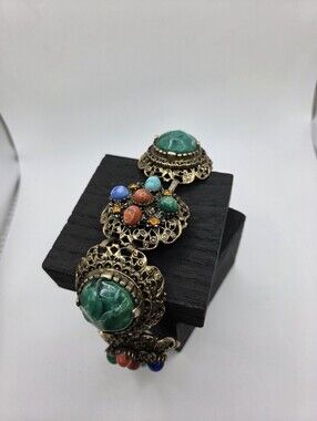 Ornate Vintage-Inspired Filigree Bracelet